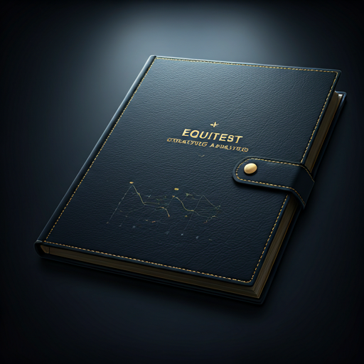 A clean, minimalist 3D rendering of a premium financial report document with gold foil accents