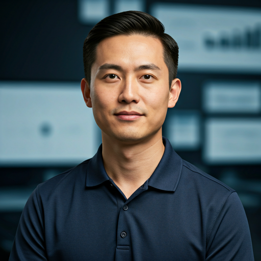 Professional headshot of a CFA analyst named David Chen